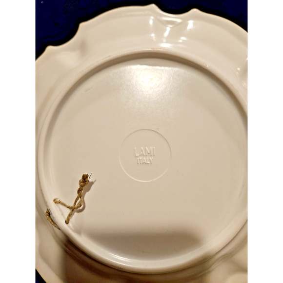 Lami Italy Fruit Decorative Plates (2) Fruit Leaves Basket Melamine 8 inches - Picture 7 of 7